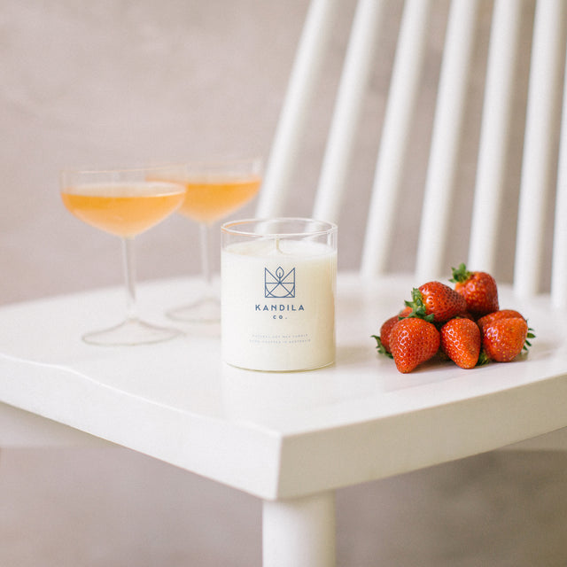 Kandila Company Strawberry and Champagne Natural Vegan Soy Candle Melbourne Australia