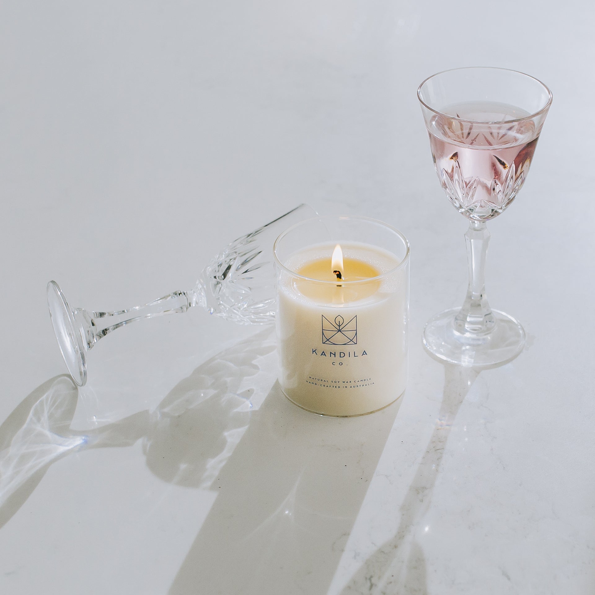 Kandila Company Strawberry and Champagne Natural Vegan Soy Candle Melbourne Australia