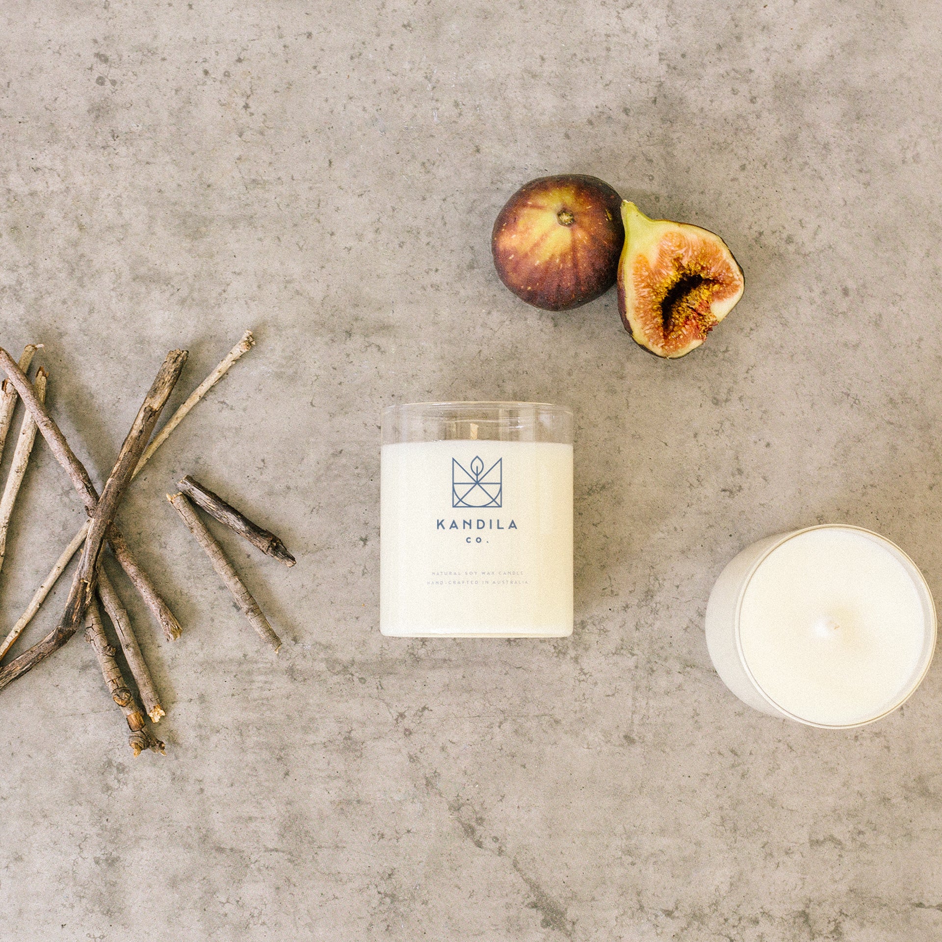Kandila Company Burnt Fig Natural Vegan Soy Candle Melbourne Australia